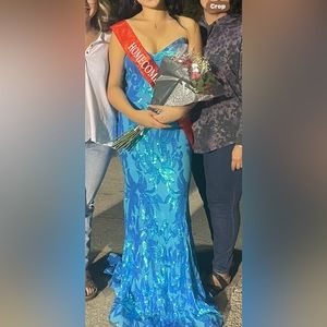 beautiful blue prom dress great deal